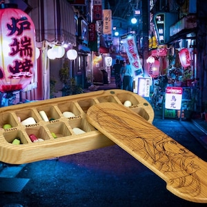 Weekly Pill Organizer Anime 7 Day Pill Box *2 Wooden Pill Box Personalized Eco-Friendly Pill Case Pill Box Vitamin Organizer
