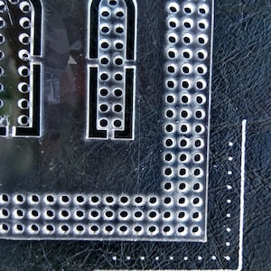 Template with a pitch of 3 - 4 - 5 - 6 mm acrylic for cutting leather products. Bags Wallets and other products