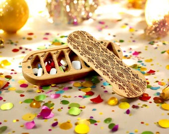 7 day empty pill box Folk-5 , rectangular pill box, pill container, pill box, pill frame, weekly pill box