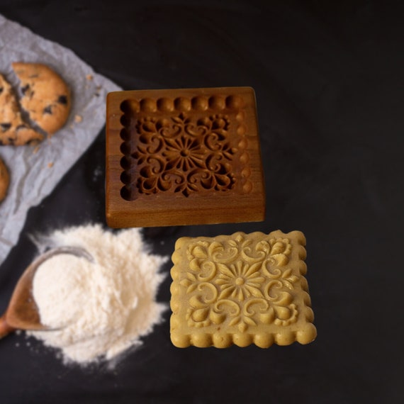 Gingerbread mold, wooden cookie stamp, unique cookie cutter, springerle molds, biscuit cutter, baking gift