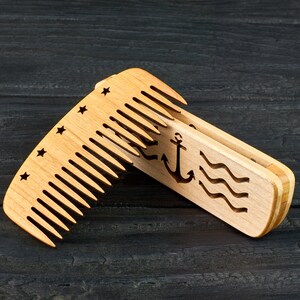 Anniversary Gift For Husband Father Of The Groom Gift Wooden Gift Engraved Comb Husband Gift Mustache Comb Valentines Gift For Husband