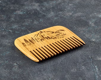 Simple Wooden Comb Beard Comb Wooden Comb Wooden Hair Comb Boyfriend Gift  Groomsmen Gifts Boyfriend Birthday Gift Engraved Comb