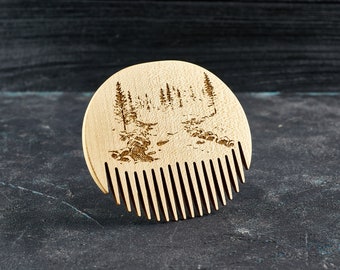 Simple Wooden Comb Beard Comb Wooden Comb Wooden Hair Comb Boyfriend Gift  Groomsmen Gifts Boyfriend Birthday Gift Engraved Comb