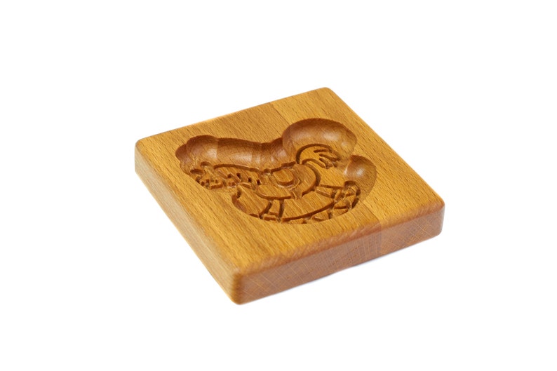 speculaas Baking mold for cookies kashigata mold Christmas Gift Wooden stamp springerle gingerbread or honey cake Horse