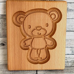Wooden mold for gingerbread  Bear Winnie cookies springerle. Board for cookies, gingerbread, springerle