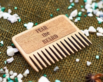 Groomsmen Gifts Long Distance Boyfriend Gift Wooden Anniversary Gift Anniversary Gift For Husband Beard Comb Wooden Comb Wooden Hair Comb