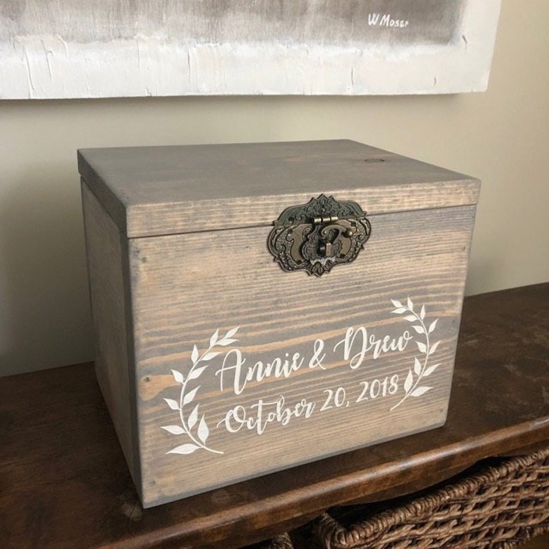 Wedding Card Box Rustic Wedding Card Holder Wedding Card Etsy