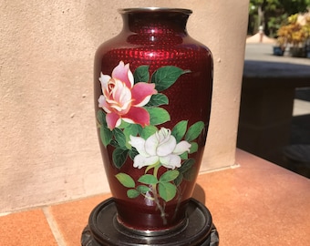 流行七宝 優泉七宝七宝花瓶花紅薔薇レッドローズ薔薇ホワイトローズ