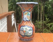 1800 39 s Delft Polychrome Lusterware Trumpet Vase Delfts Polychroom Imari Shida Karakusa Vaas Islamic Jar Java Indonesia Mark Petrus Regout