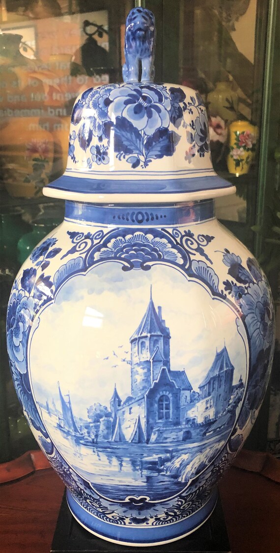 Vegen Locomotief voorbeeld FIVE Royal Delft Ginger Jar Vase Garniture Set 5 Delfts Blauw - Etsy