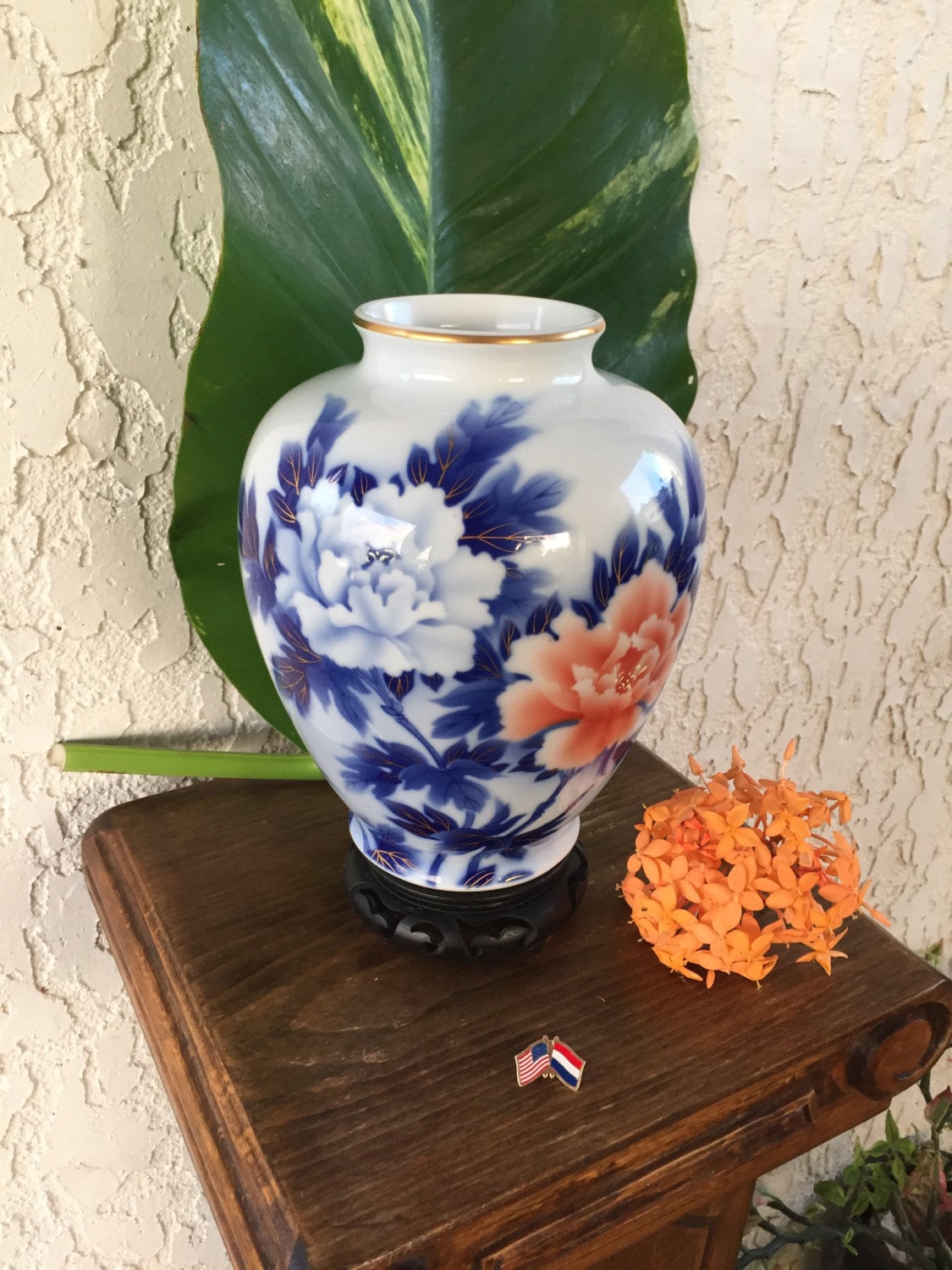 アンティーク オランダ ジンボトル 陶器 花瓶 フラワーベース アムステルダム SOLDOUT-オランダ 20s Delft デルフト 陶器 帆船 ブルーインク
