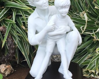 LARGE! Two Royal Delft 1960 FARMER & WIFE Figurine Matched Set