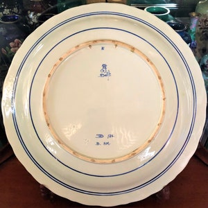 HUGE! Royal Delft 1917 Charger Large Old Delfts Blauw Schotel ''Tronie of a Man with a Feathered Beret" Rembrandt Plate Dish Porceleyne Fles 画像 3
