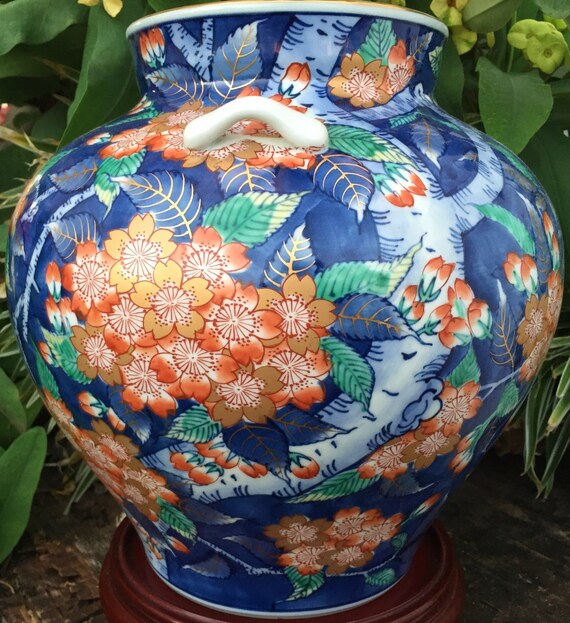 Imaemon Imaizumi XII 鍋島焼 Iro-nabeshima Vase 菊 Kiku Chrysant