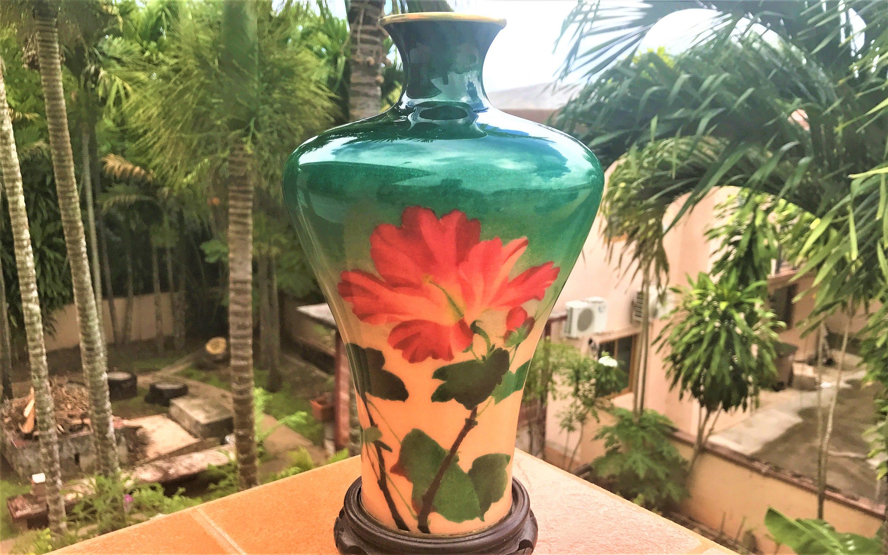 Large 粂野締太郎 Kumeno Teitaro 透明釉 無線 七宝 Musen Shippo Wireless Etsy