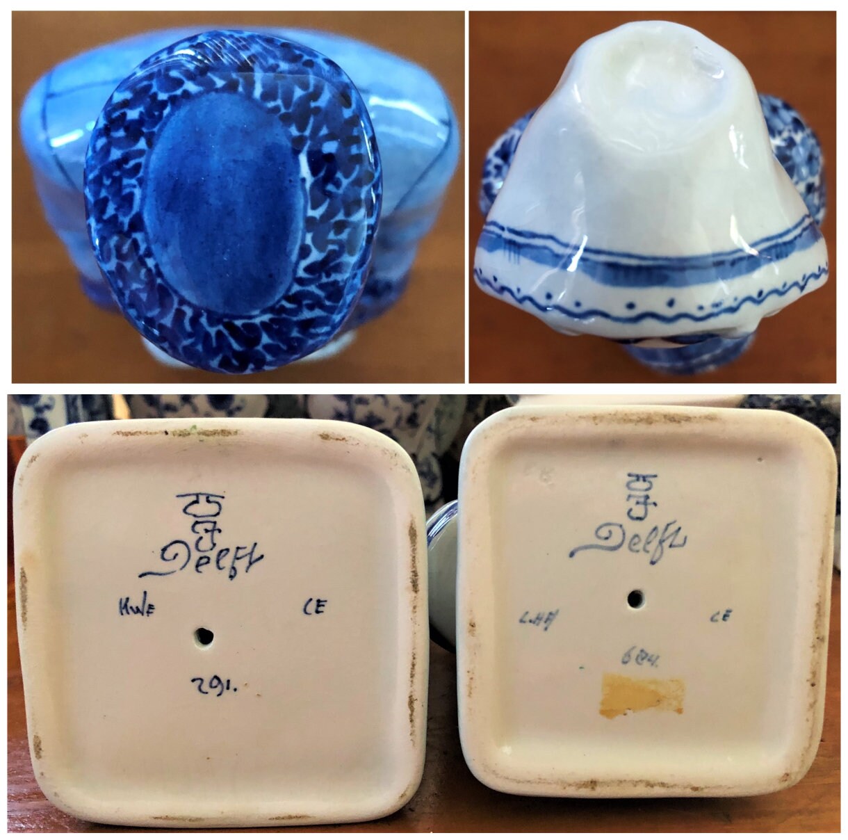 ヴィンテージロイヤルデルフト 大型フィギュリン ファーマーと妻