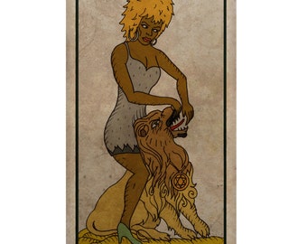 Tina Turner - Black Power Tarot print - A3