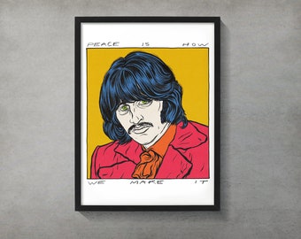 Ringo Starr Beatles Print A3