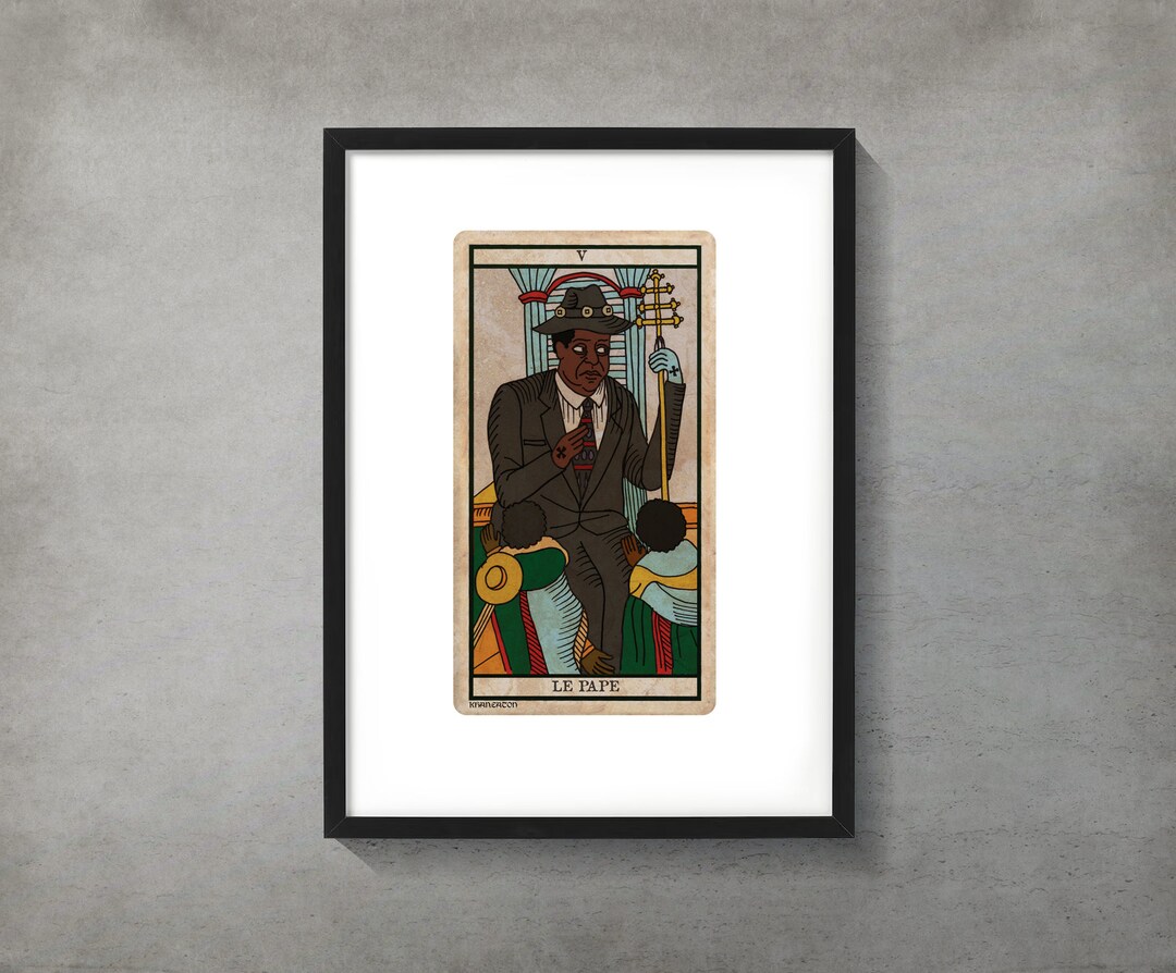 Black Power Tarot Hierophant A3 High Quality Print Etsy