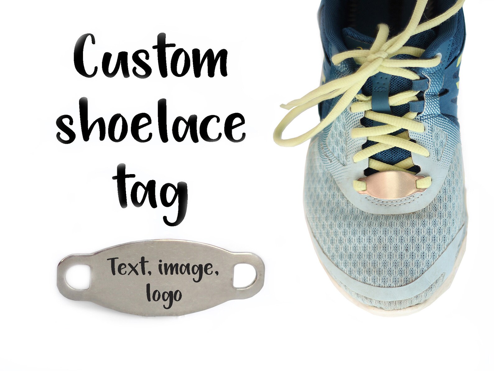 Customize running shoe tags custom metal shoelace tag Etsy