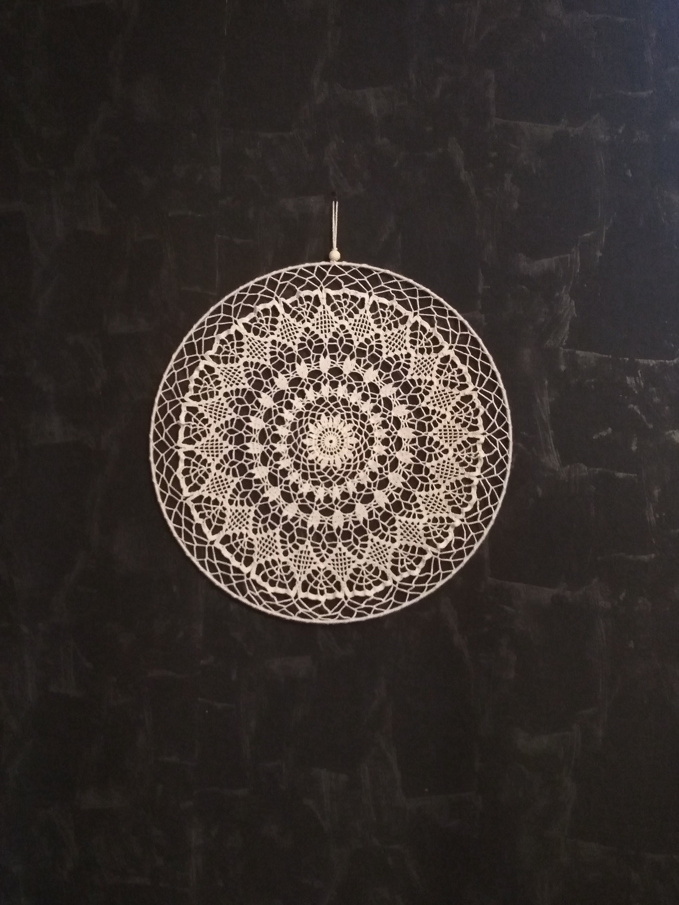 Décoration Murale Au Crochet, Blanc