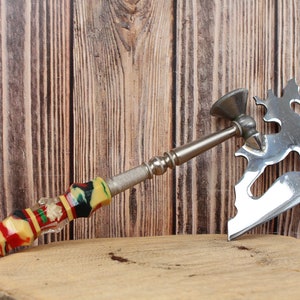 Vintage kitchen axe Handmade kitchen tool Prison art Meat hammer decor Vintage meat grinder Meat Cleaver Steak Plexiglas handle blade