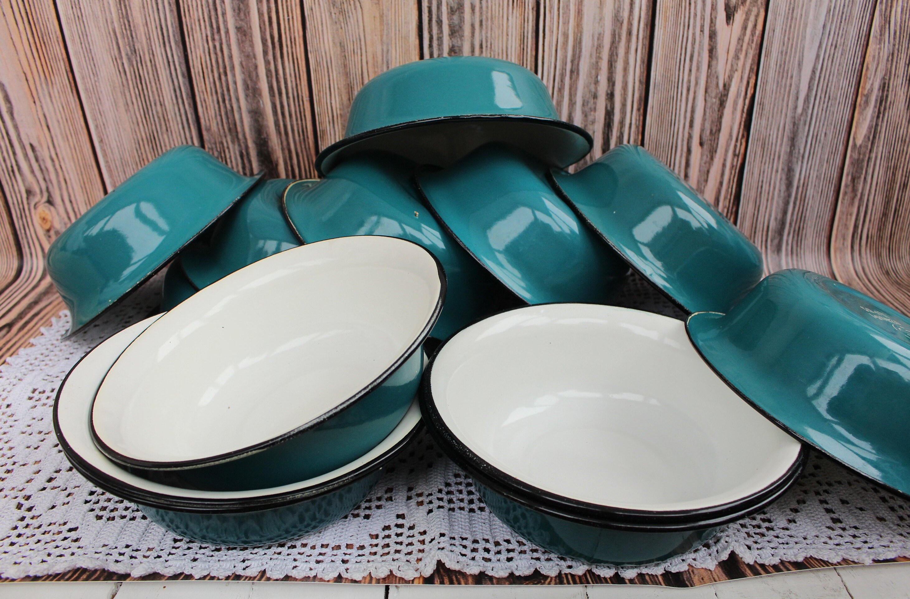 Vintage Blue enamel bowl Rare plate Enamelware bowl Enamel Etsy