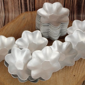 Set of 10 Vintage Bake Molds Soviet Aluminum Molds Rustic Style Small Cupcakes Soviet Cuisine Kitchen Gadgets Soviet Pastry Muffin Mold