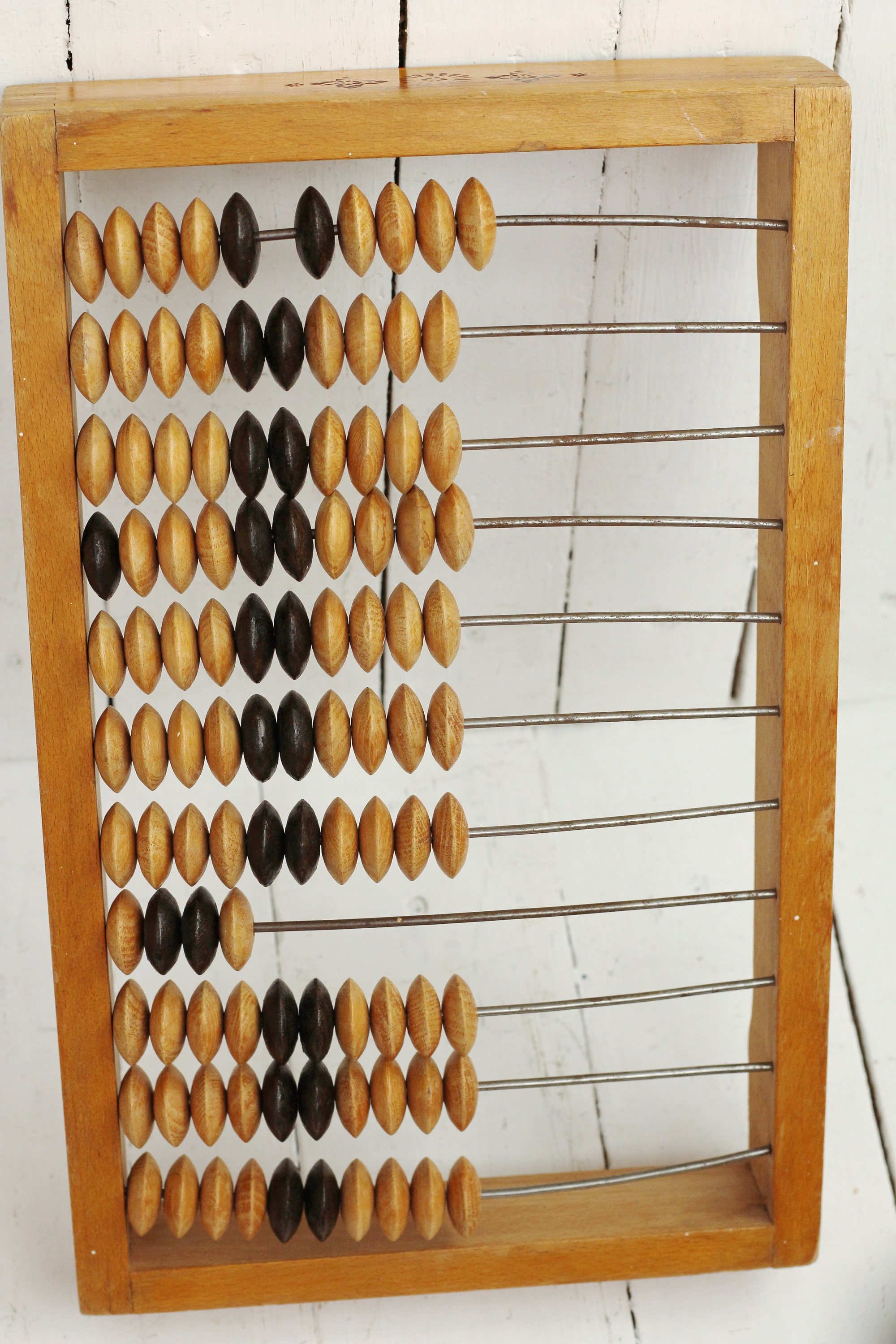 Tenlacum Vintage Abakus Aus Holz - Chinesisches Rechenwerkzeug 9 Ziffern
