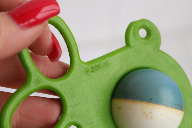Soveit Rattle Set of 2 Vintage Soviet Plastic Toys Retro Baby Rattle Rare Celluloid ...
