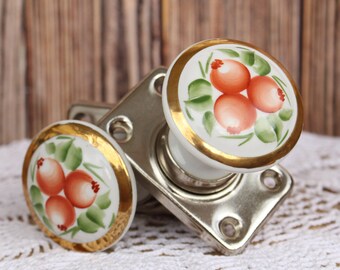 Sowjetischer Türgriff Vintage Griff Antik Türgriff Seltener Griff Blume Türgriffe Vintage Griffe Keramik Türgriffe Türbeschläge