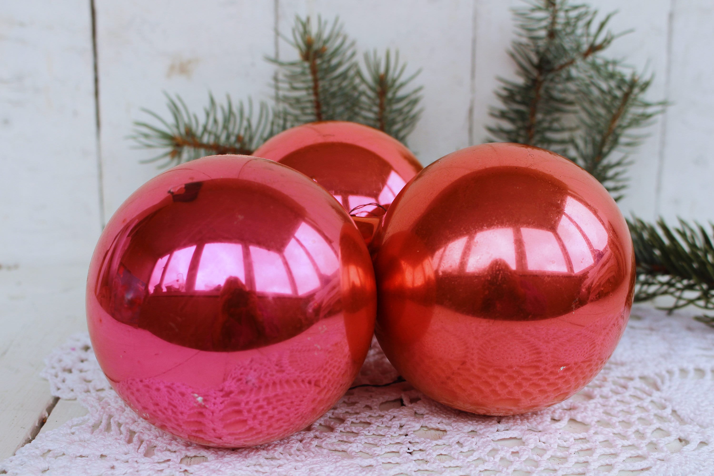 Set of 3 Christmas balls Christmas toy Christmas decoration Etsy