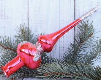 Christmas Tree Topper Big Tree Top Tree trim Pink Tree Topper Christmas Ornaments Shiny finial ornament Holiday Tree Tree decoration