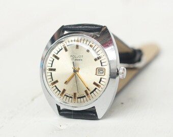Russische Uhr Retro Uhr Vintage Uhr Poljot Uhr UdSSR Militär Uhr Geschenk für Ihn Mechanische Uhr Armbanduhr für Männer Seltene Uhr