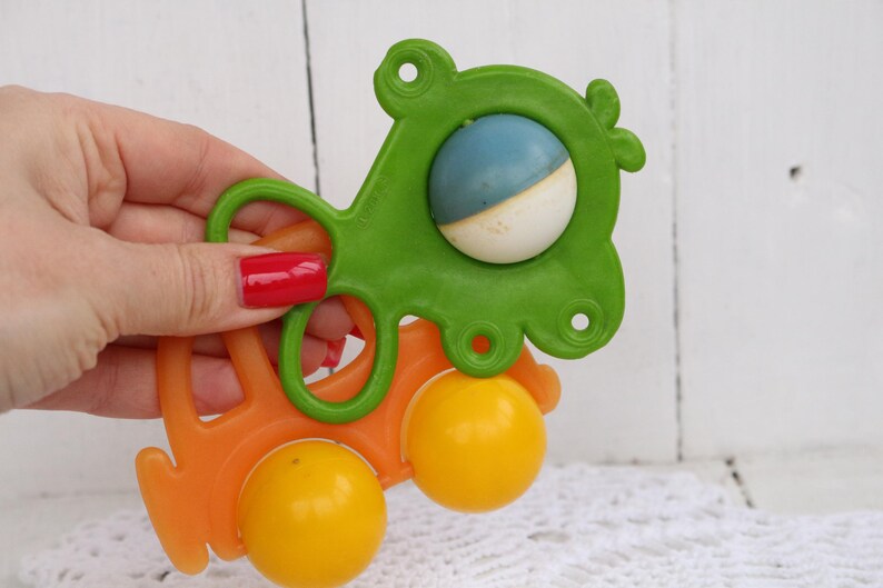 Soveit Rattle Set of 2 Vintage Soviet Plastic Toys Retro Baby Rattle Rare Celluloid ...