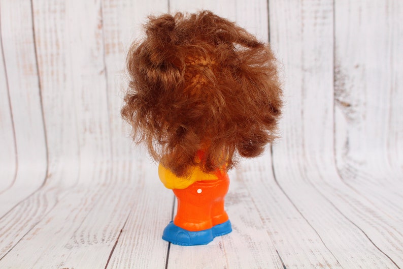 Toy USSR Rubber toy boy Soviet toy VintageToy with hair Soviet rubber Author's toy Collectible toy Children's gift Toy of the 70s Fairy tale image 3