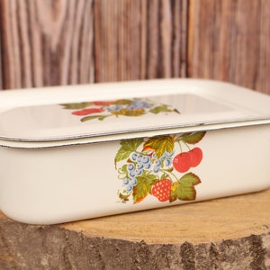 Sudoku rectangular esmaltado antiguo soviéticoPlatos cuadrados esmaltados soviéticosForma con tapaRecipiente con tapa para comidaCasa de campo Cuenco raro