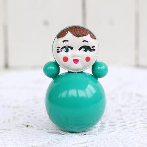 Vintage small roly-poly Roly baby toy Little roly-poly Educational toy Rare dancing doll Collectible doll Rare nevalyashka Plastic doll