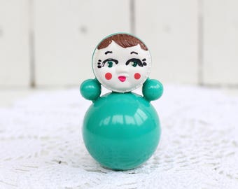 Vintage small roly-poly Roly baby toy Little roly-poly Educational toy Rare dancing doll Collectible doll Rare nevalyashka Plastic doll