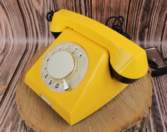 Antique Desk Soviet telephone Retro Swivel Antique yellow telephone Christmas gift Ambulance Service Phone Stationary telephone