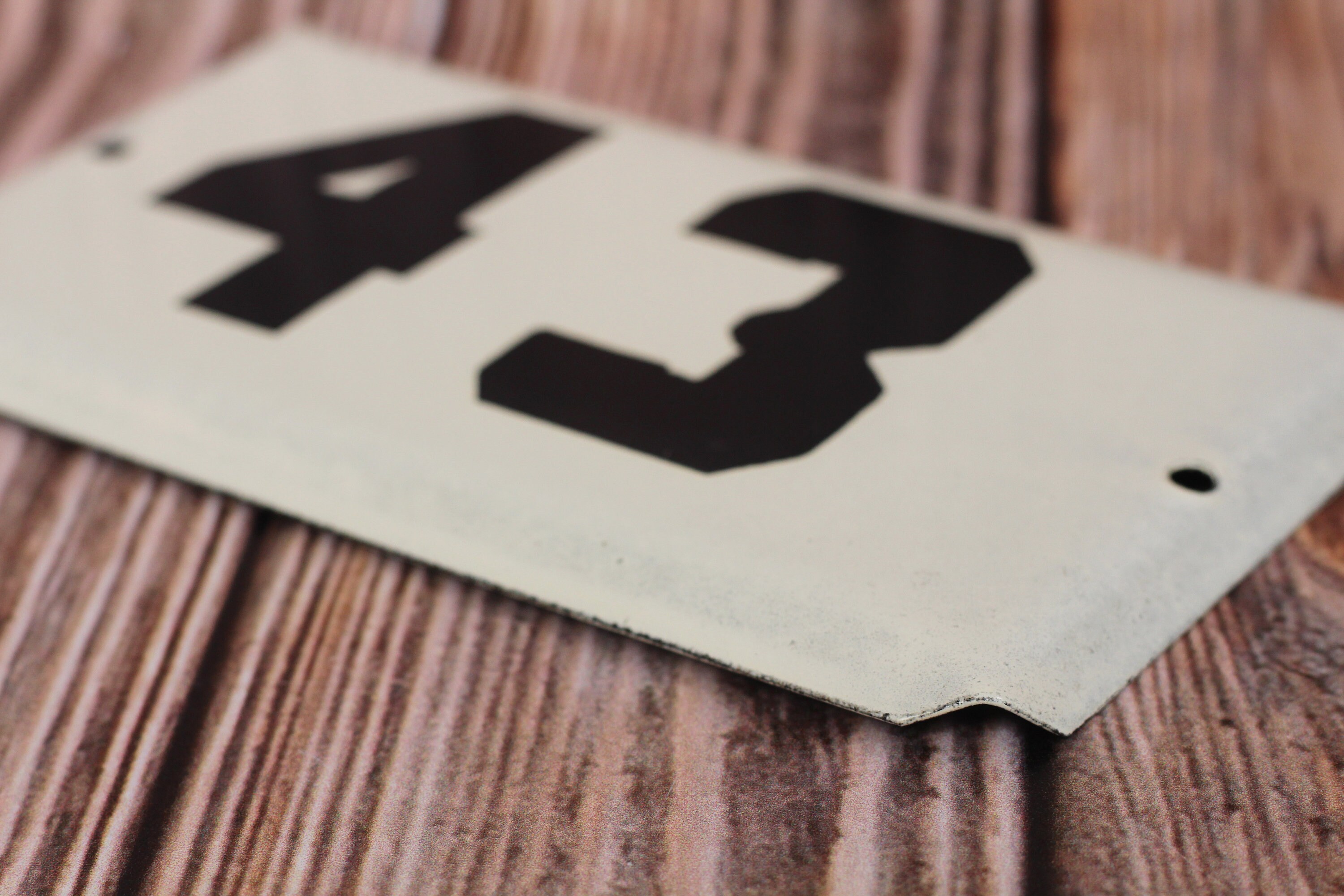 Vintage Door Number Enamel Sign 43 Address Signs Home Antique Room ...