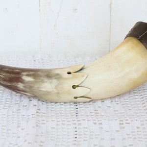 Vintage Soviet Viking Drinking Horn Wine Gift for men Bowl horn mug Rare wine horn Georgian horn Bowl for alcohol Gift for him image 7