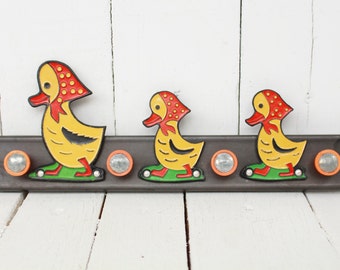 Vintage coat hooks Rare Clothes Hanger Wall Decors Hanger for baby Kids Room Decor Duck decor Soviet design hooks Rack for Children