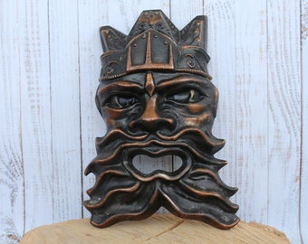 Neptune Mask Poseidon Neptune Antique Mask Art Deco Style Greek God of the Sea Patron of Construction Patron of Horsekeeping Face Sculpture