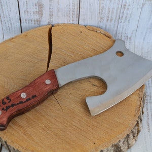 Vintage Kitchen Ax Handmade Kitchen Tool Prison Art Meat Hammer Decor Vintage Meat Grinder Meat Cleaver Wood Handle Blade for Steak
