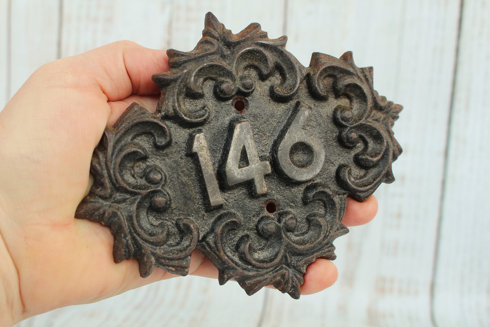 Vintage Metal Door Number Sign 146 Antique Sign Bronze Door Etsy UK