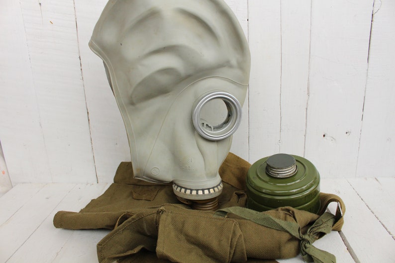 Maschera Antigas Di Protezione Originale SHM-41M 1963 EO-62K Taglia 4 CAPE Esercito Militare Sovietico Vintage GasMask - Italia - Foto 6
