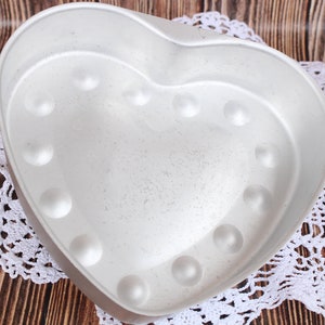 Heart Shaped Vintage Baking Mold Soviet Aluminum Mold Soviet Kitchen Gadgets Soviet Pastry Baking Mold Kitchen Utensils Form baking biscuits