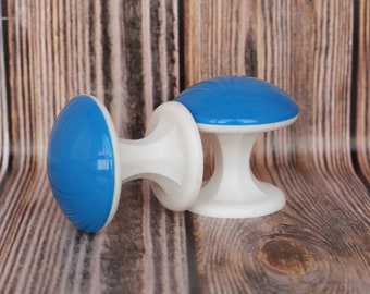 Blue Retro door knob Plastic door knob Vintage knob handles Door handle Soviet door knobs Vintage door knob Antique door knob Home decor