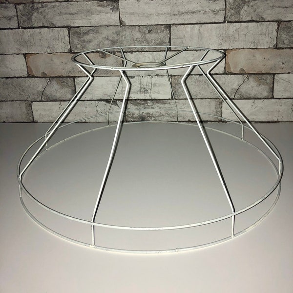 XXL Vintage lampshade wireframe (H 23cm / Ø top 28cm / Ø bottom 50cm)